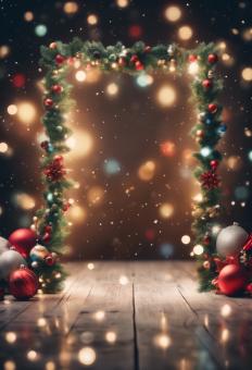 Free Stock Photo of Merry Christmas Background With Blank Space in the Middle