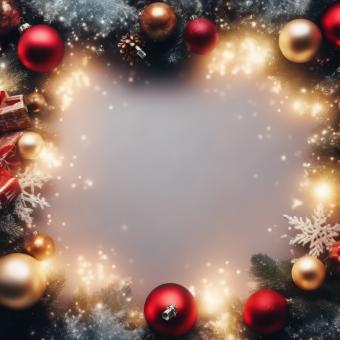 Free Stock Photo of Merry Christmas Background With Blank Space in the Middle