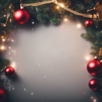 Free Stock Photo of Merry Christmas Background With Blank Space in the Middle