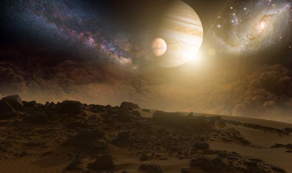 Galaxy Seen from Alien Planet - Free Stock Photo