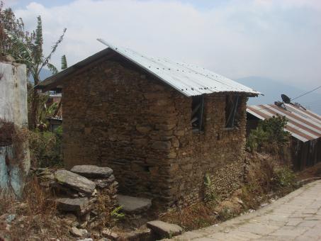 Free Stock Photo of Tin and stone house