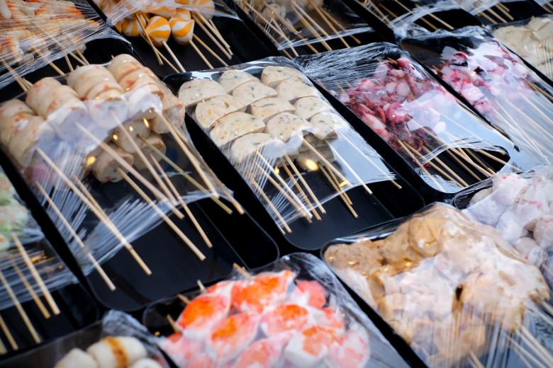 Free stock image of close-up shot of street food satay lok lok, street food asian created by LUSH.STUDIO