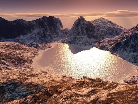 Free Stock Photo of BROWN LAKE