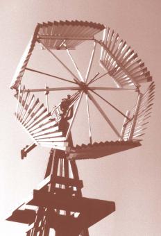Free Stock Photo of Wooden Windmill