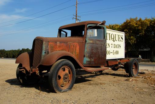 Free Stock Photo of Old Chevrolet at Antique Shop