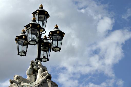 Free Stock Photo of Street lights against the sky