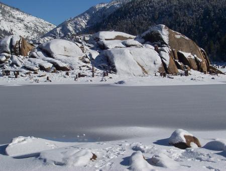 Free Stock Photo of Frozen Lake
