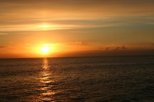 Free Stock Photo of Sunset by the ocean