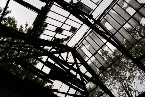Free Stock Photo of Broken skylights