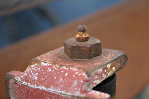 Free Stock Photo of Rusted metal bolt
