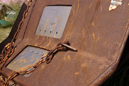 Free Stock Photo of Rusted metal block