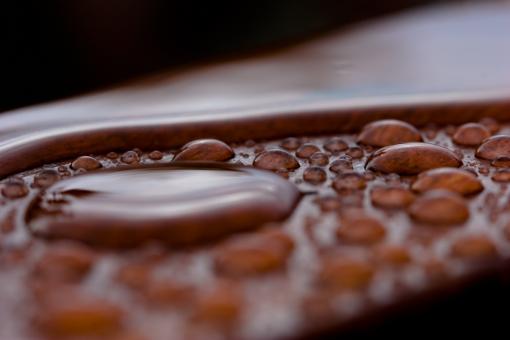 Free Stock Photo of Macro - Water on wood