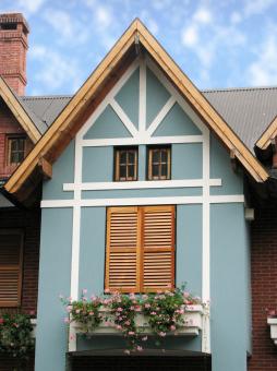 Free Stock Photo of Light blue house