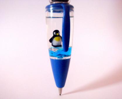 Free Stock Photo of Penguin Blue Ball Pen