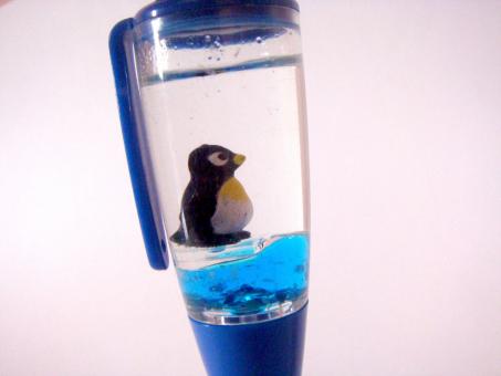 Free Stock Photo of Penguin Blue Ball Pen