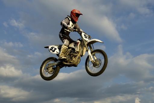 Free Stock Photo of Motocross Rider in Mid-air