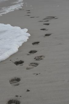 Free Stock Photo of Footprints In The Sand