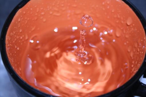 Free Stock Photo of Water Drops in Cup