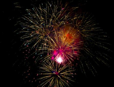 Free Stock Photo of Fireworks night sky