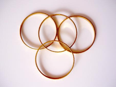 Free Stock Photo of Gold Bangles