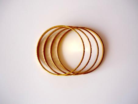 Free Stock Photo of Gold Bangles