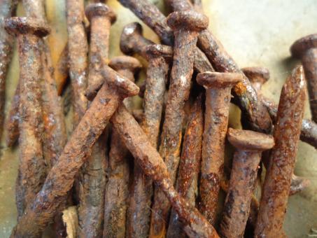 Free Stock Photo of Rusted Nails