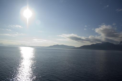 Free Stock Photo of Sun over Inside Passage