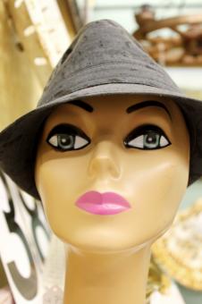 Free Stock Photo of Gray hat on doll