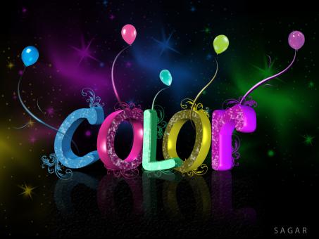 Free Stock Photo of 3D Colour Text
