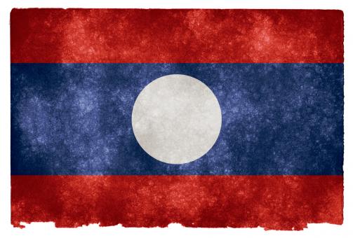 Free Stock Photo of Laos Grunge Flag