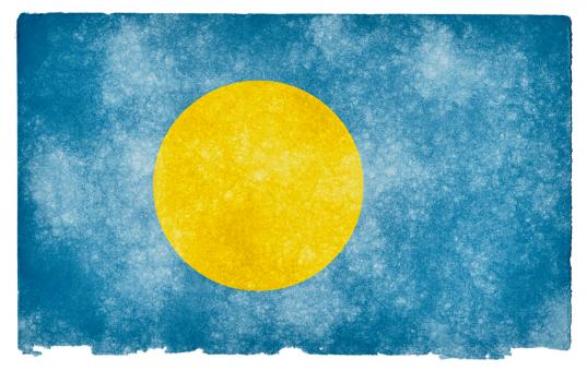 Free Stock Photo of Palau Grunge Flag