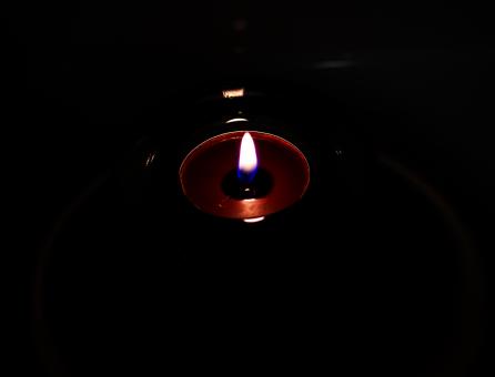 Free Stock Photo of Candle with black background