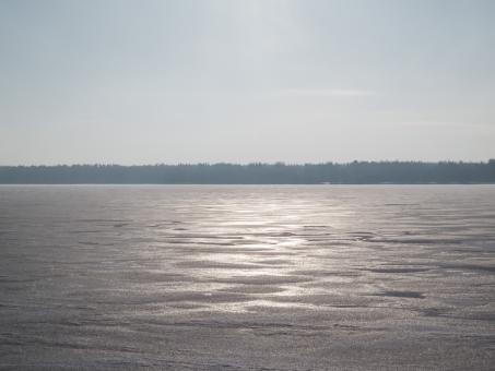 Free Stock Photo of River covered with a thick layer of ice