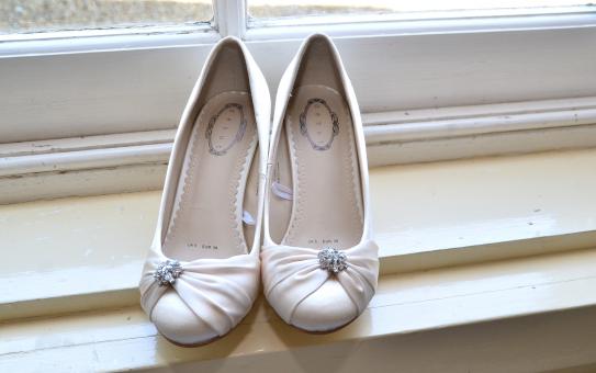 Free Stock Photo of Brides Shoes