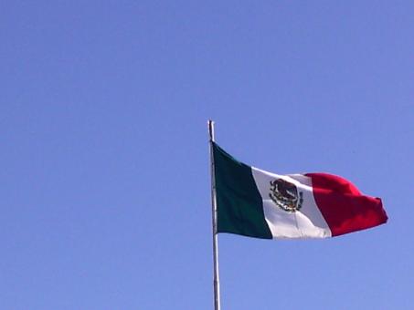 Free Stock Photo of Mexican Flag Waving
