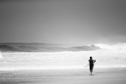 Free Stock Photo of Surfer on the beach