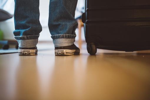 Free Stock Photo of Man With Luggage
