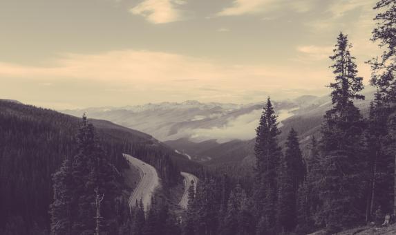 Free Stock Photo of Road On Mountain