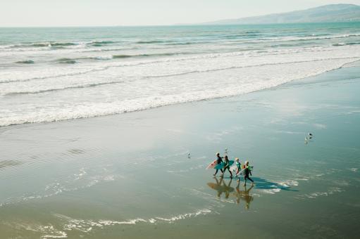 Free Stock Photo of Surfers