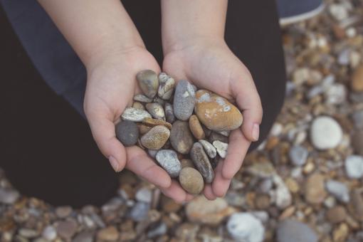 Free Stock Photo of Stones In Hand