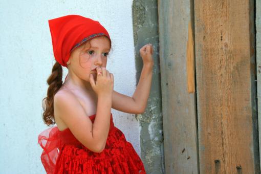 Free Stock Photo of Girl in Red