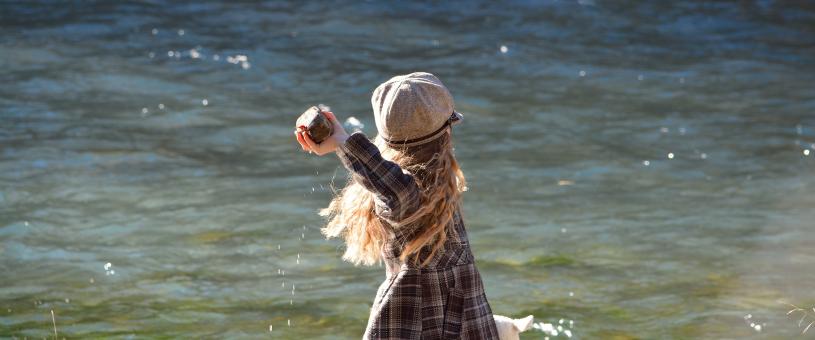 Free Stock Photo of Throwing the Stone