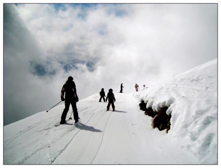 Free Stock Photo of Skiers