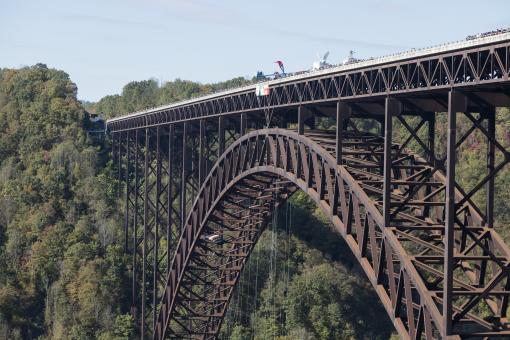 Free Stock Photo of Steel Arch Bridge