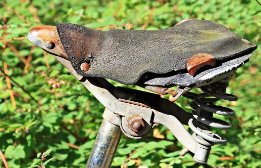 Free Stock Photo of Old Bicycle Saddle