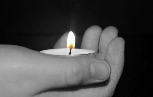 Free Stock Photo of Candle in the Hand