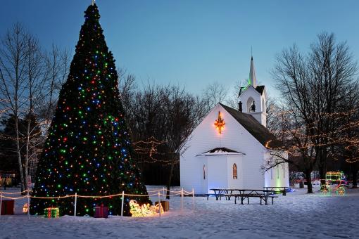 Free Stock Photo of Christmas Church