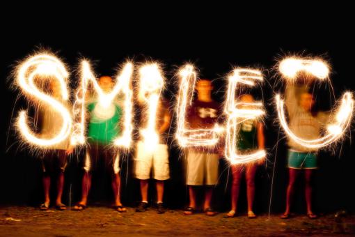Free Stock Photo of Smile - Light Painting