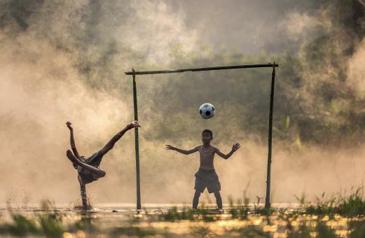 Free Stock Photo of Bicycle Kick