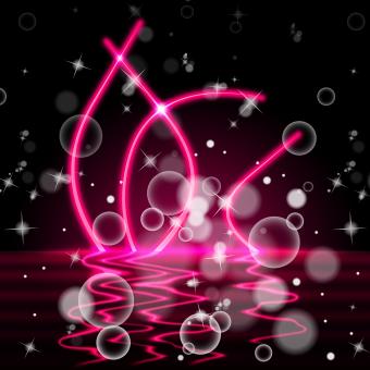 Free Stock Photo of River of Pink Neon